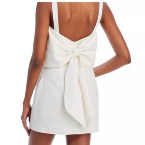 AQUA White Bow Dress